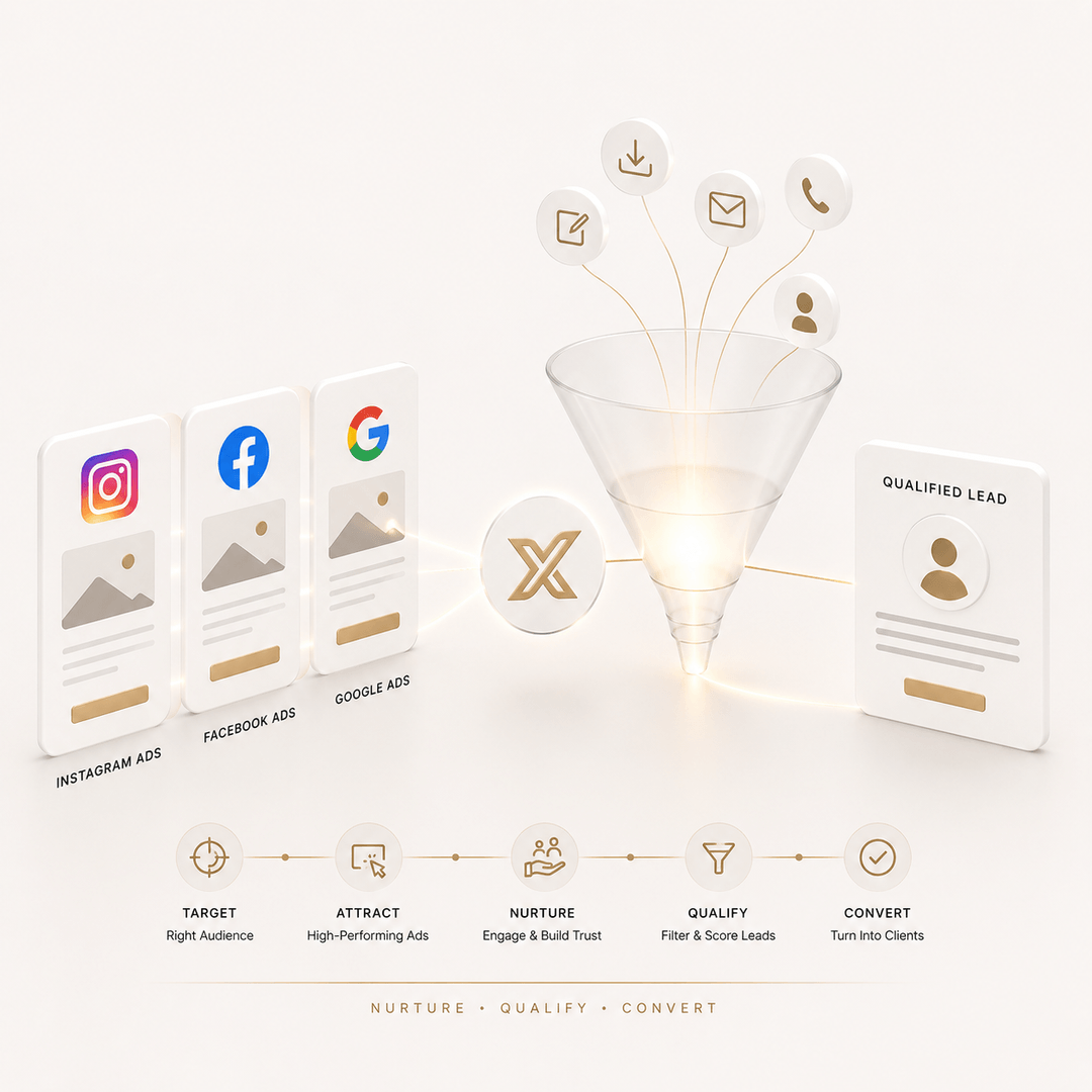 Vynixo lead generation system: ads targeting, nurturing and qualified real estate leads